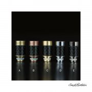 Drip tip 510 in SS + fibra di carbonio.